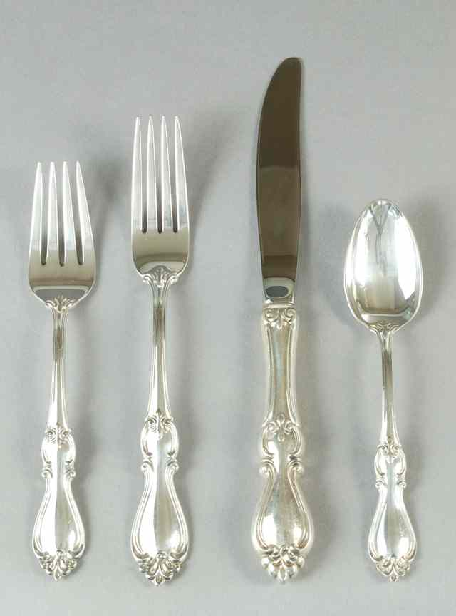 Appraisal: PIECE TOWLE STERLING FLATWARE SET PLUS STORAGE CHEST Flatware in