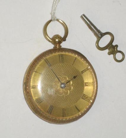 Appraisal: A GENTLEMAN'S VICTORIAN CT GOLD KEY WIND POCKET WATCH the