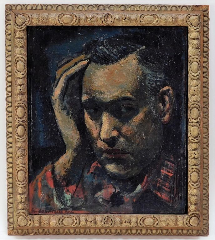 Appraisal: Gordon Steele Social Realist O B Portrait Painting Gordon Steele