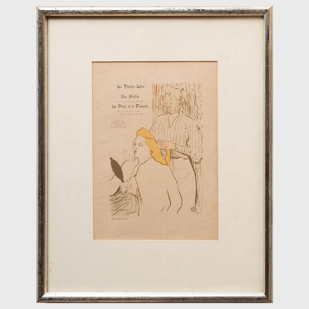 Appraisal: Henri de Toulouse-Lautrec - La Coiffeuse for Le Th atre