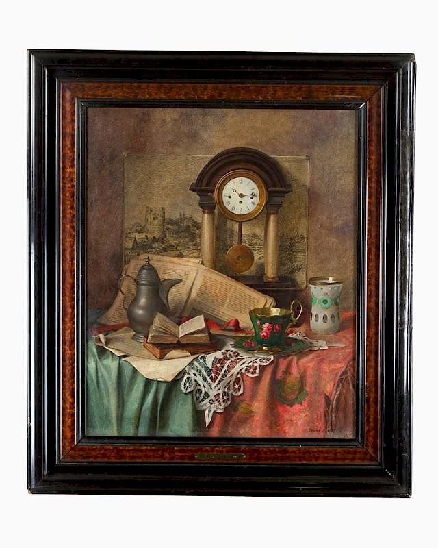 Appraisal: Franz Krischke - Franz Krischke - Still life with painting