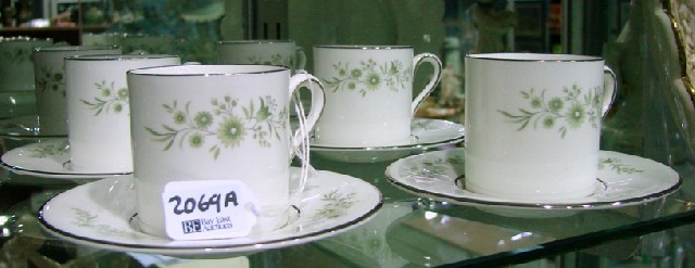 Appraisal: Six Wedgewood Westbury demi tasse cups and saucers