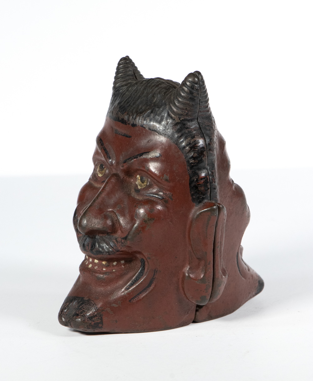 Appraisal: A C WILLIAMS TWO-FACED DEVIL STILL BANK Early th c