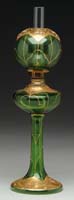 Appraisal: RARE GREEN GLASS MINI LAMP S - Transparent green glass