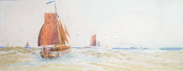 Appraisal: R W Vernon - 'Breezy Weather' - Watercolour of a