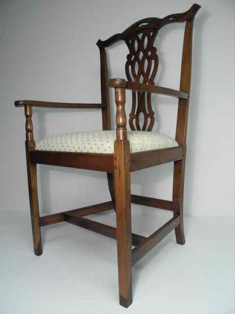 Appraisal: A th century Chippendale style open armchair in a mahogany