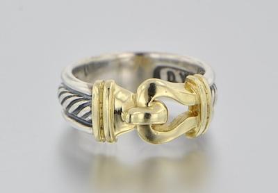 Appraisal: A David Yurman Sterling Silver and k Gold Ring Sterling