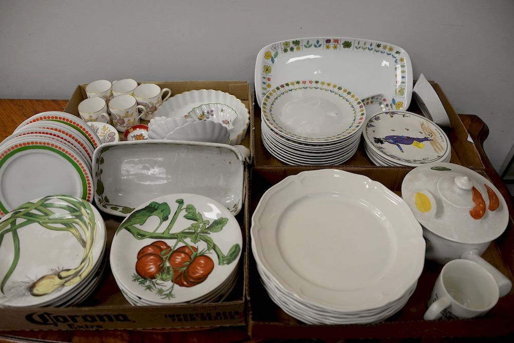 Appraisal: Four tray lots of porcelain and china to include porcelaine