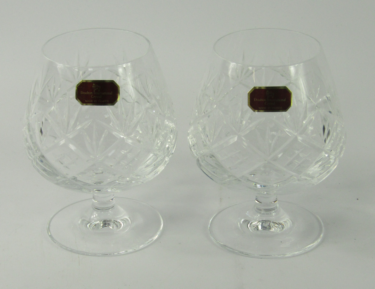 Appraisal: Royal Doulton 'Hellene' crystal drinking glasses including brandy balloons red