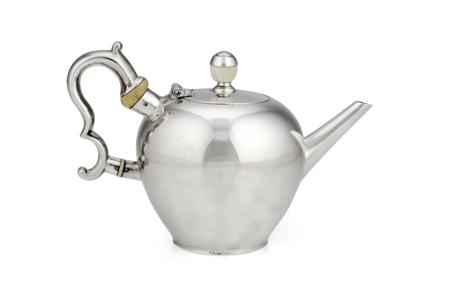 Appraisal: A scarce George I Scottish silver apple-shaped teapot Colin MacKenzie