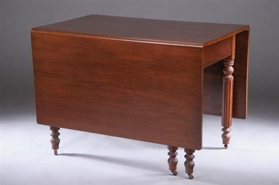 Appraisal: ENGLISH WILLIAM IV MAHOGANY DROP-LEAF BREAKFAST TABLE circa Rectangular top