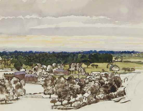 Appraisal: Tunnicliffe Charles Frederick RA Rural landscape watercolour over pencil x