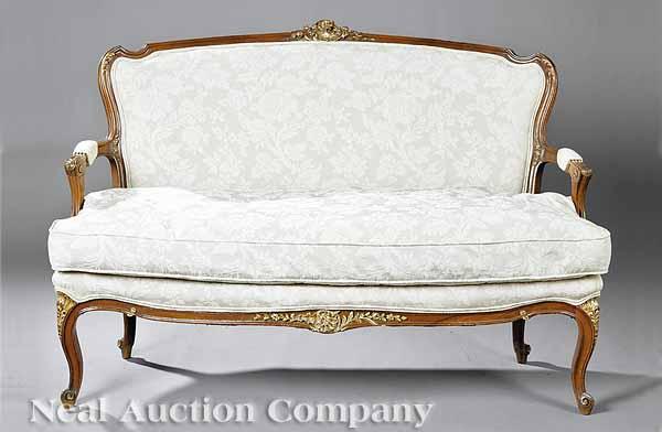 Appraisal: An Antique Louis XV-Style Carved and Parcel Gilt Salon Suite