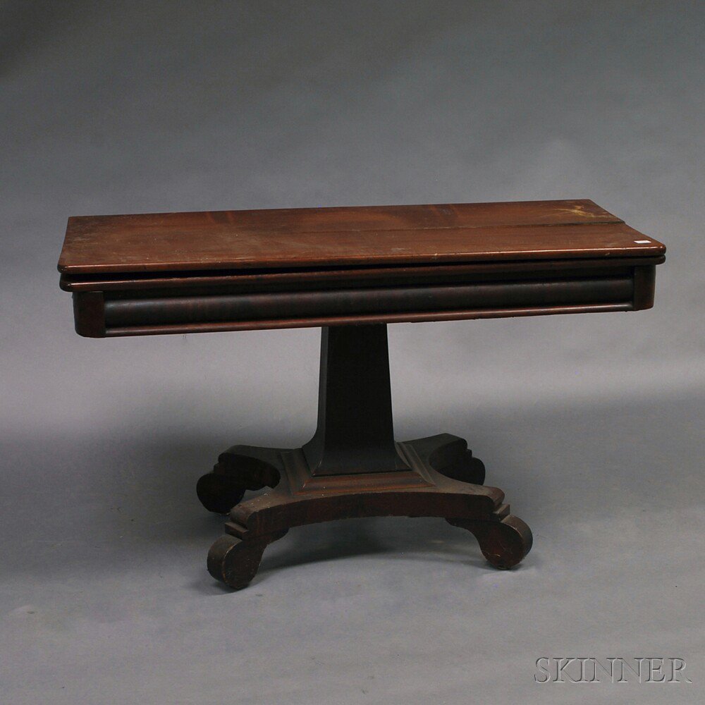 Appraisal: Late Federal Mahogany Veneer Breakfast Table America early th century