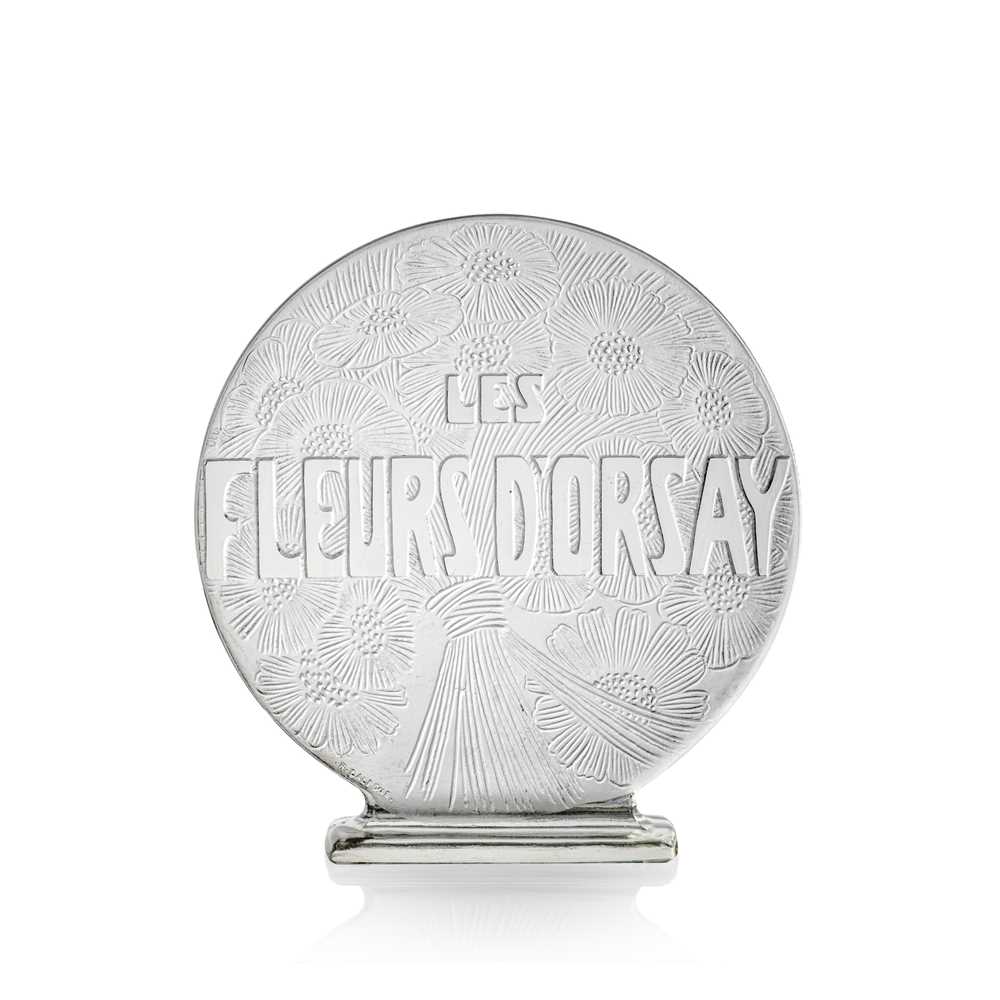 Appraisal: REN LALIQUE FRENCH - LES FLEURS D ORSAY DISPLAY PLAQUE