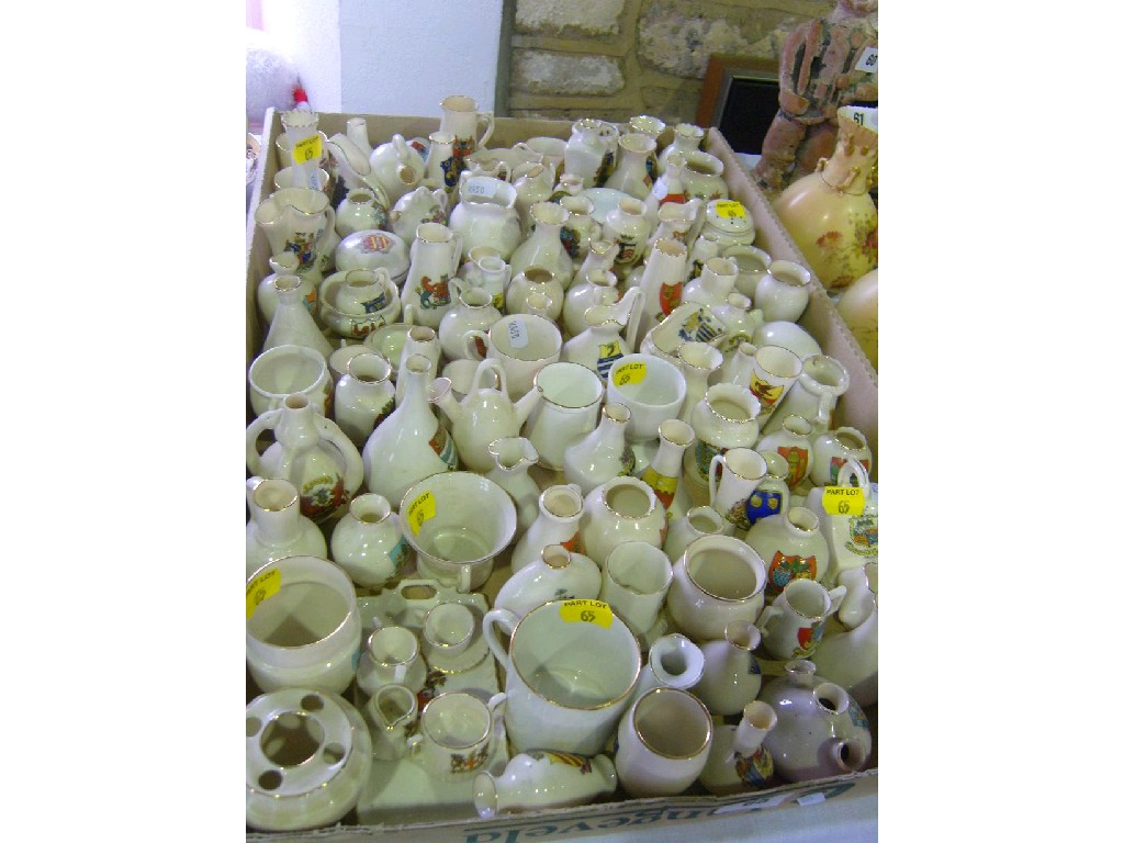 Appraisal: An extensive collection of crested wares including jugs vases miniature