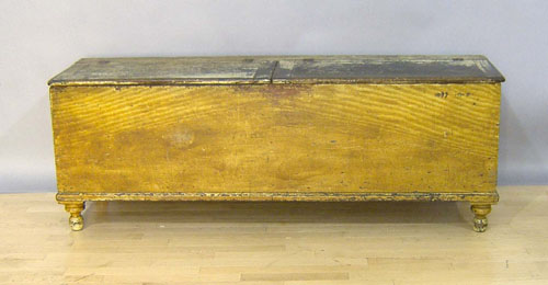 Appraisal: Ochre grain painted grain bin th c h w d