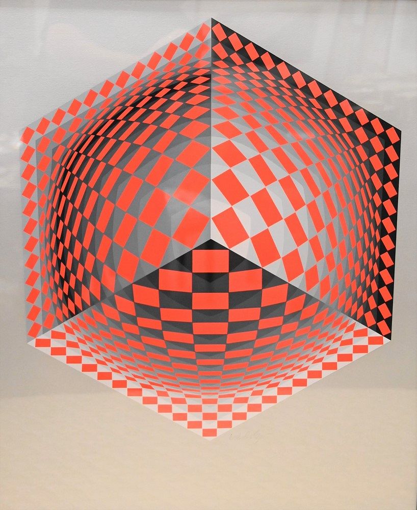 Appraisal: Victor Vasarely French - serigraph in colors on paper Mertan