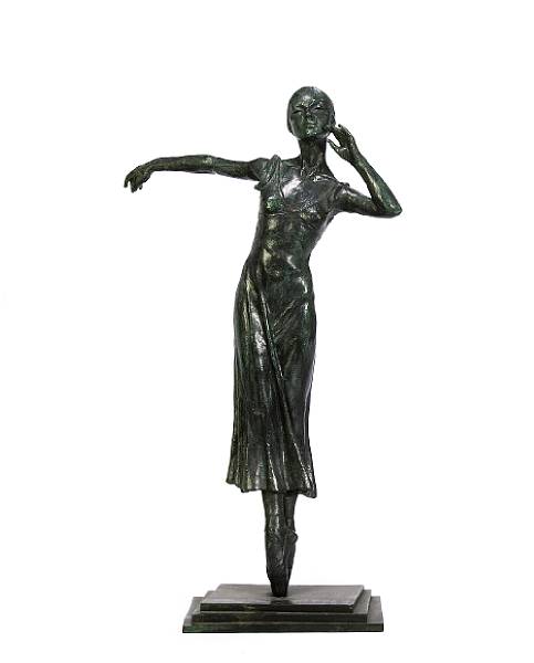 Appraisal: A contemporary bronze sculpture inscribed Villareal height in width in