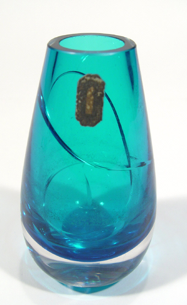 Appraisal: Whitefriars kingfisher blue glass vase paper label to the neck