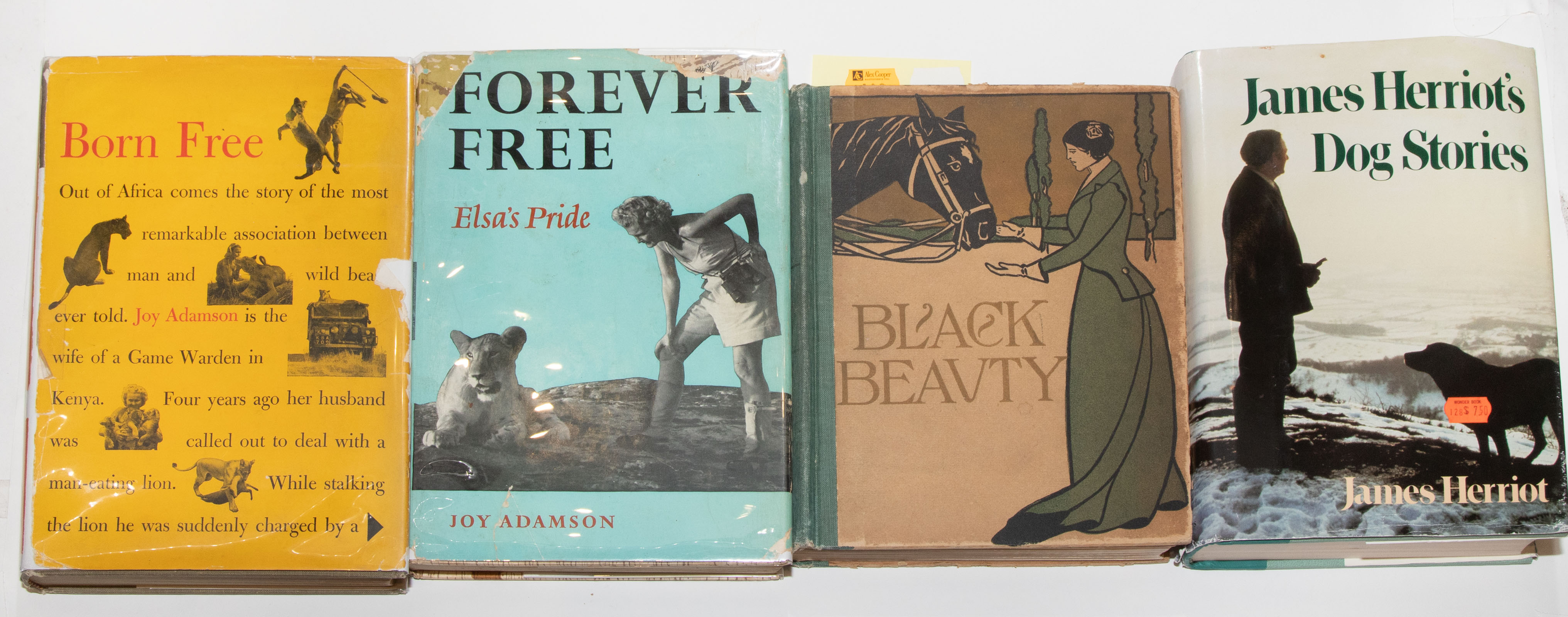 Appraisal: FOUR BOOKS ON ANIMALS Comprising Joy Adamson BORN FREE NY