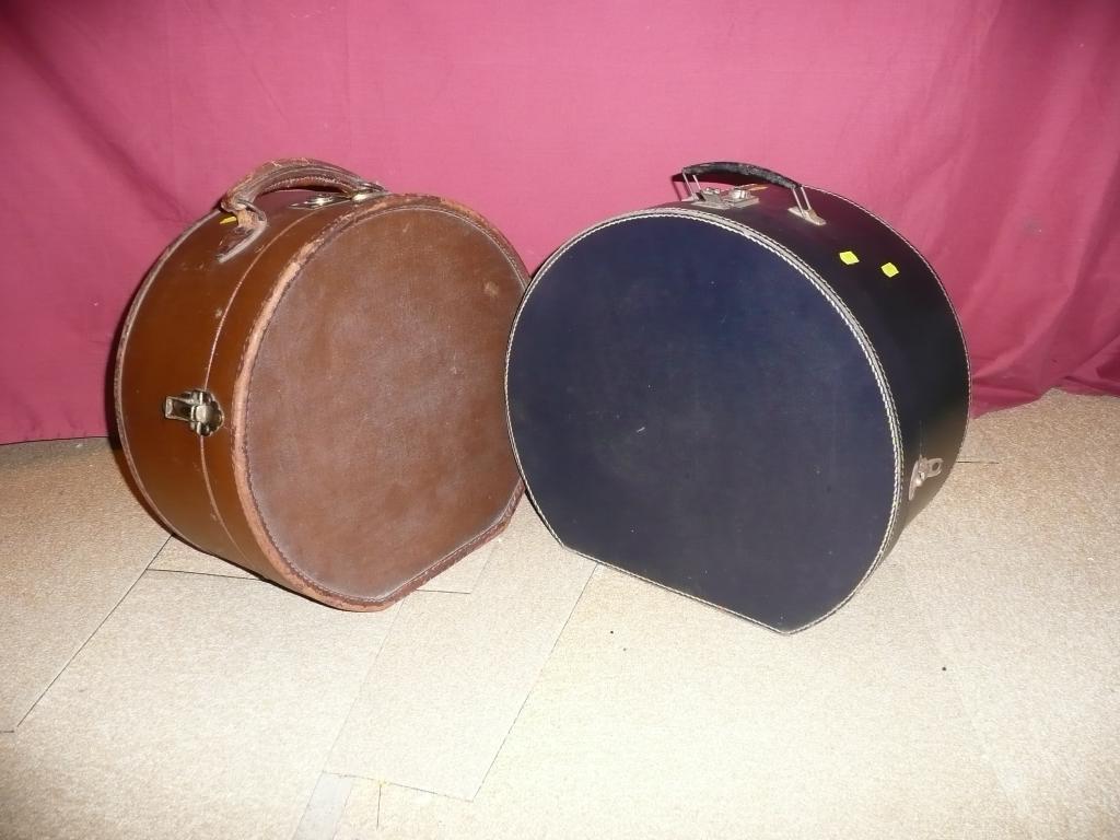 Appraisal: Two vintage hat cases