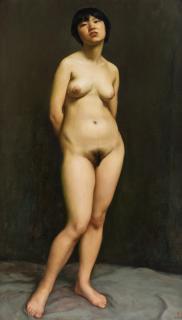 Appraisal: LI GUIJUN CHINESE B LI GUIJUN CHINESE B Standing Nude