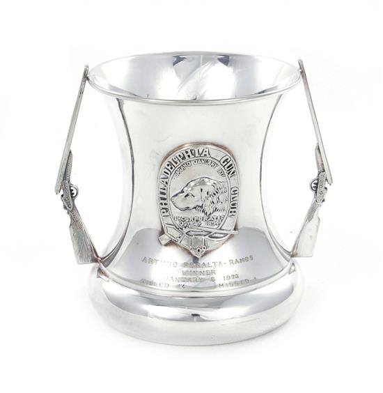 Appraisal: Argentium silver Philadelphia Gun Club trophy dated January listing contestants