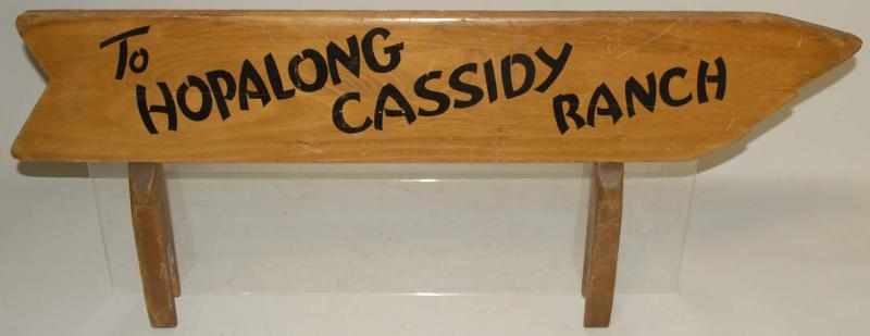 Appraisal: Hopalong Cassidy Furniture Pieces Scarce One wooden child's Hopalong Headboard