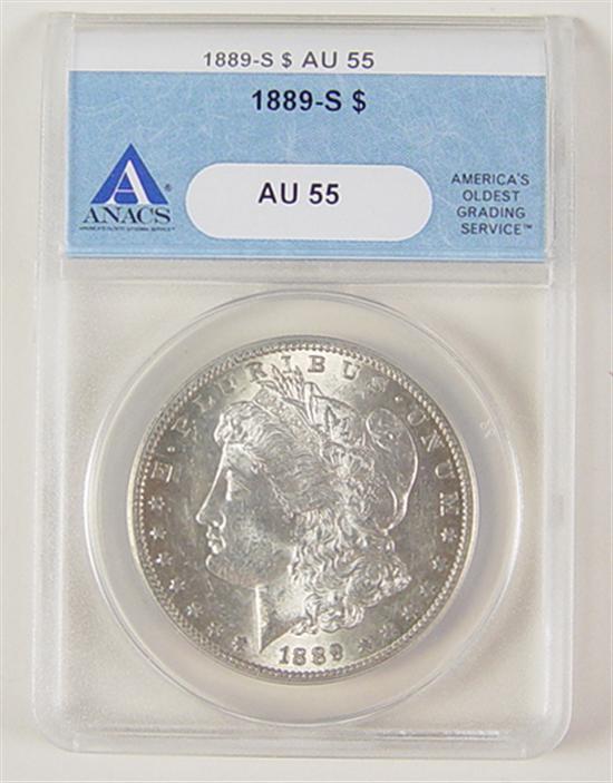 Appraisal: -S Morgan Dollar Anacs certified and graded AU Nice coin