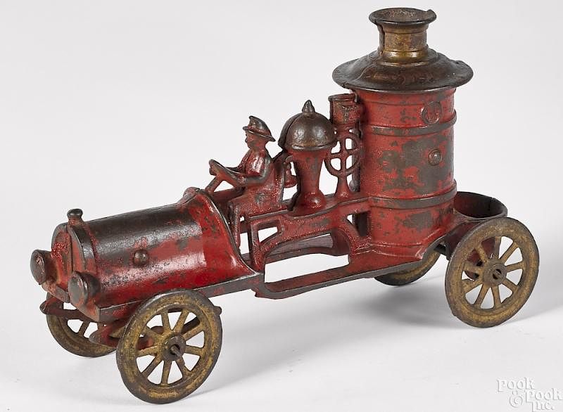 Appraisal: A C Williams cast iron fire pumper truck A C