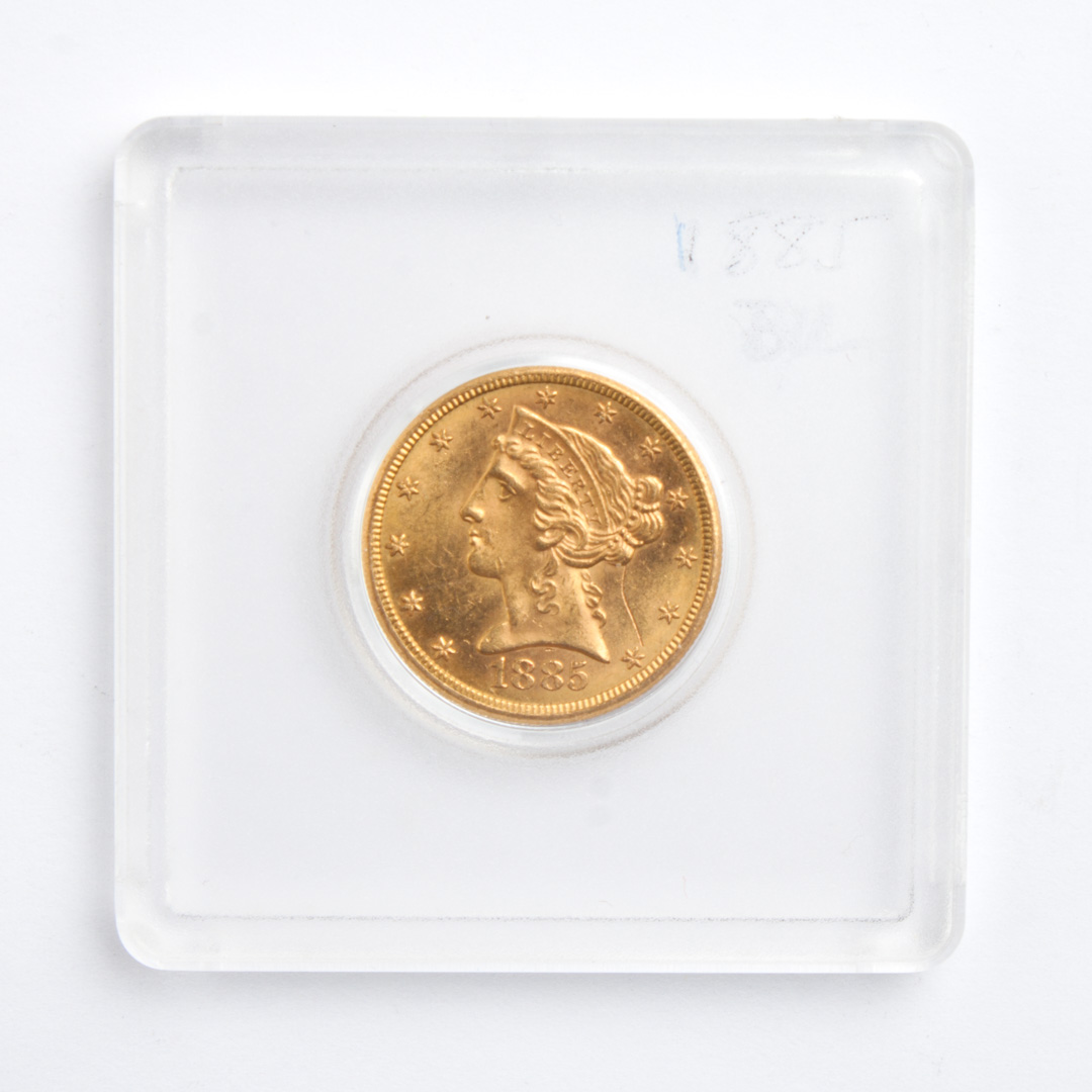 Appraisal: U S Coronet type gold half eagle -S AU details