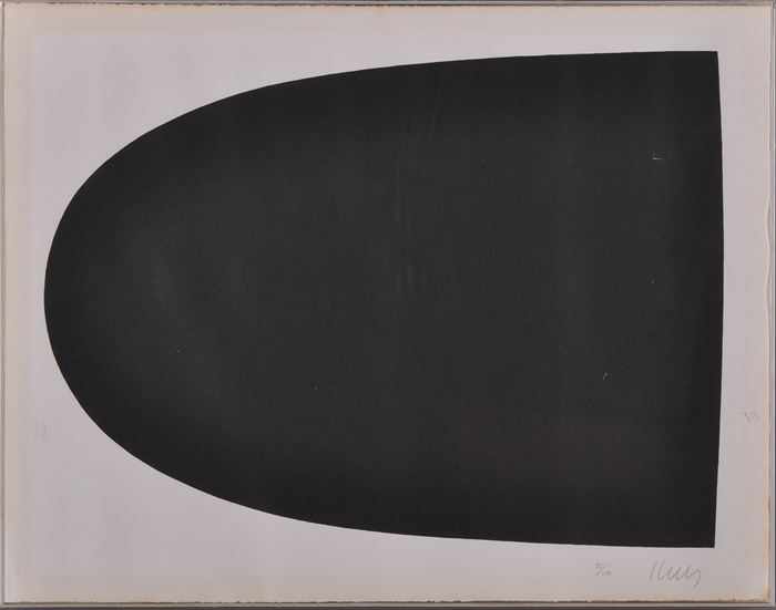 Appraisal: ELLSWORTH KELLY b BLACK FORM Lithograph x in sight signed