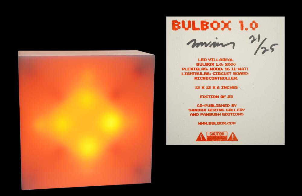 Appraisal: Leo Villareal Bulbox in plexiglass wood with sixteen watt bulbs