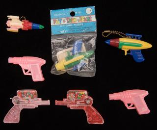 Appraisal: Group of Seven Ray Gun and Rocket Vintage Plastic Toys