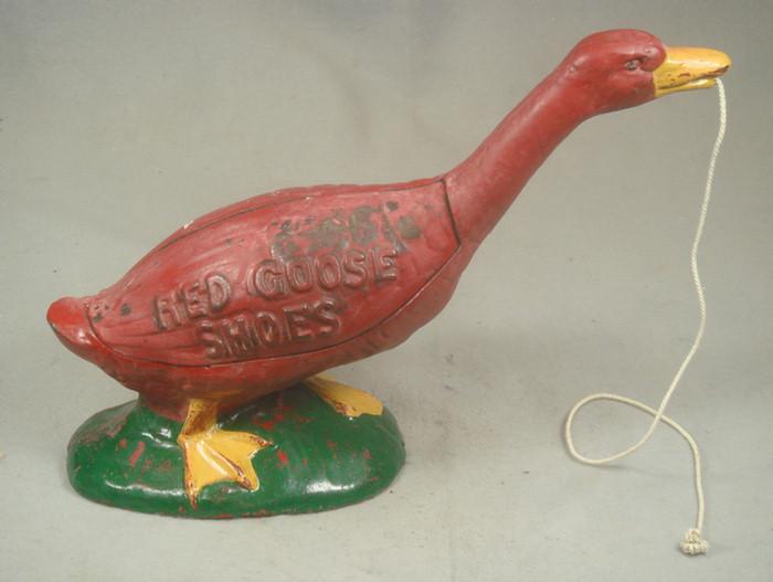 Appraisal: Red Goose Shoes cast iron string dispenser h l Estimate