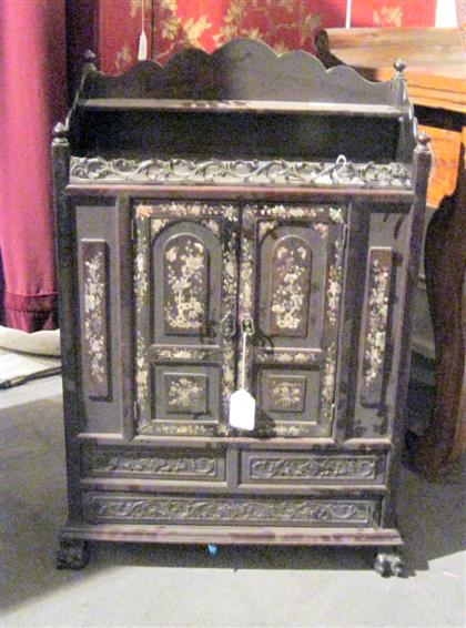 Appraisal: Chinese Export mo Ther-of-pearl inlaid table chest th th century