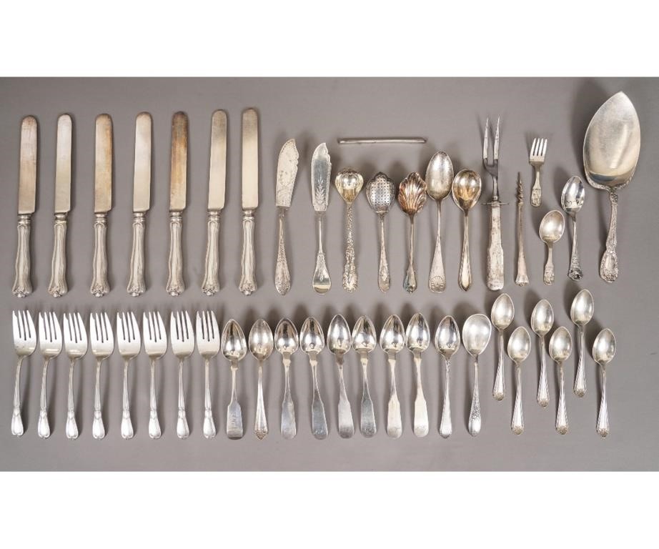 Appraisal: Sterling silver flatware various patterns and makers Knife l troy