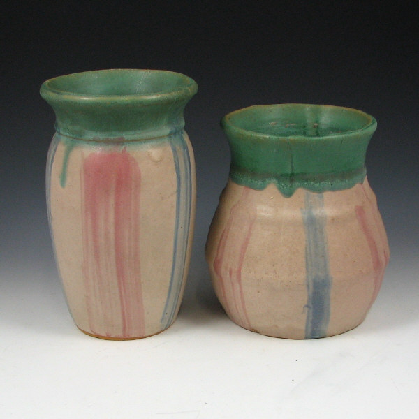 Appraisal: Hull Early Stoneware - Vases Lot of two Early Stoneware