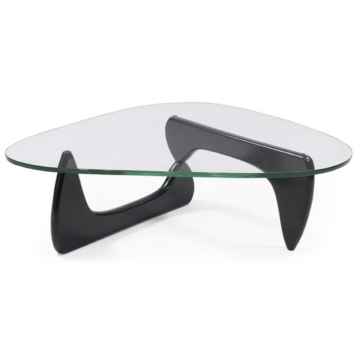 Appraisal: Isamu Noguchi coffee table by Herman Miller s two-piece ebonized