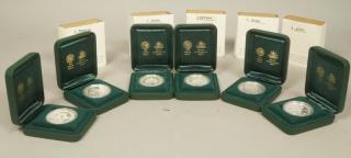 Appraisal: PERTH MINT Sidney Olympic Coins pure silver Encased in plastic