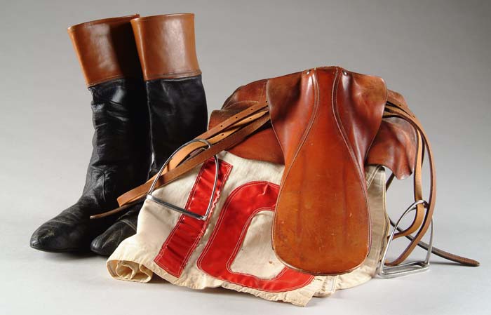 Appraisal: INTERESTING COLLECTION OF RACE HORSE AND JOCKEY ITEMS Lot includes