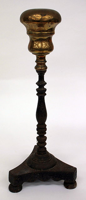 Appraisal: A VICTORIAN TURNED BRASS AND IRON HAT OR WIG STAND