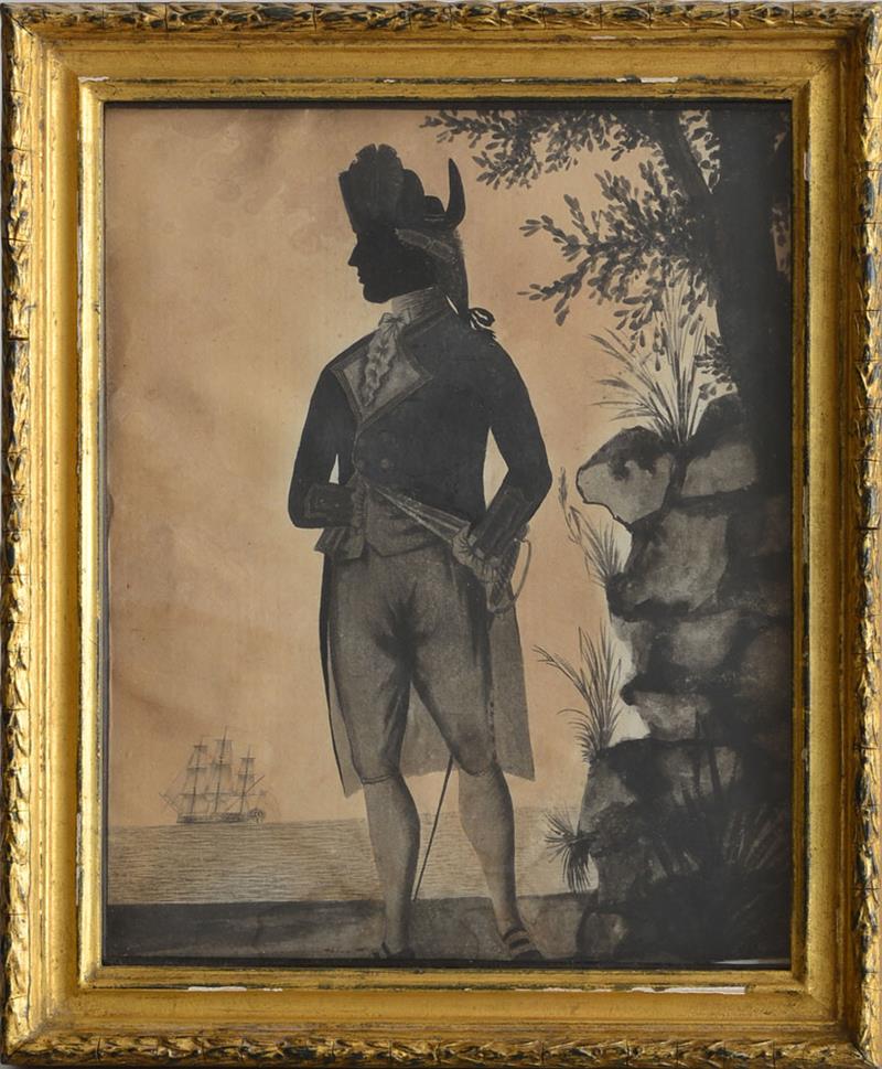 Appraisal: ATTRIBUTED TO WILLIAM WELLINGS FULL-LENGTH PORTRAIT OF ADMIRAL HOOD Wash