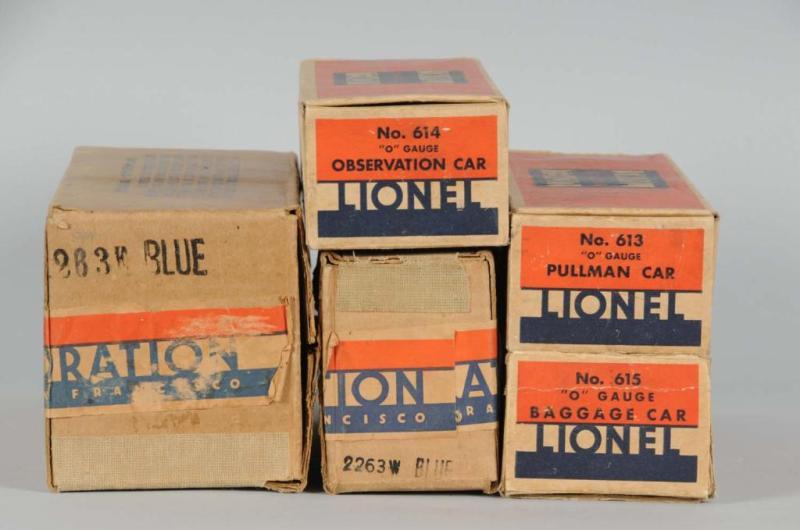 Appraisal: Lionel O-Gauge Blue Comet Boxes Description Pre-war Set of boxes