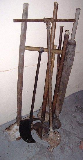 Appraisal: A large wooden mallet sundry mallets etc