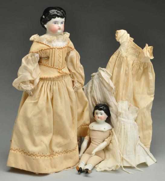 Appraisal: Lot of German China Dolls Description Both unmarked Alt Beck