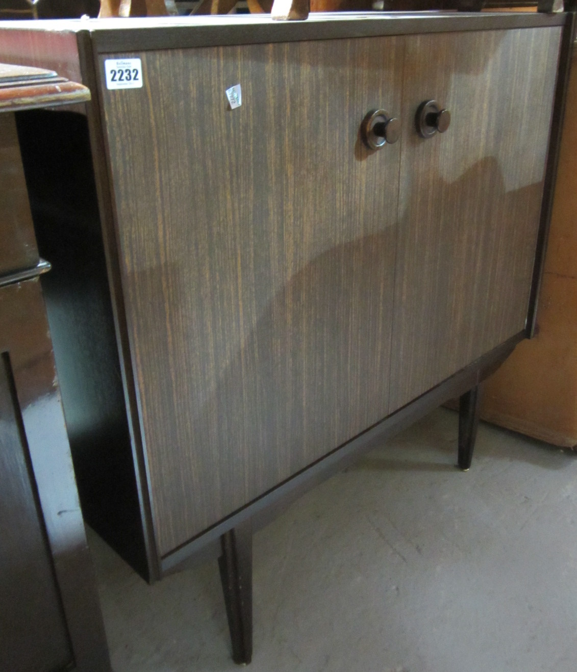 Appraisal: A th century rosewood two door side cabinet