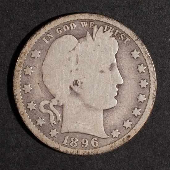 Appraisal: United States Barber type silver quarter dollar -S G- Estimate