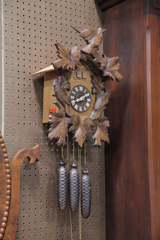 Appraisal: CUCKOO CLOCK th century Swiss Reuge movement sticker on reverse